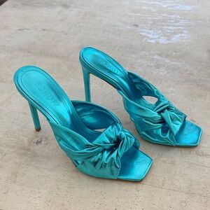 SCHUTZ Women's Vibrant Blue Heeled Sandals